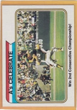 1974 TOPPS BASEBALL #479 WORLD SERIES A'S CELEBRATE #479 NM/NMMT *96966