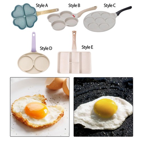 3-in-1 Nonstick Egg Frying Pan - Divided Breakfast Skillet For Omelets & Pancakes