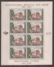Belgium - Sheet - 1962 - COB BL33** - Scott B730 - MNH -