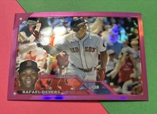 2023 Topps Chrome Pink Parallel 206 Rafael Devers Boston Red Sox Baseball Card