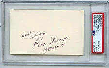 Apollo 17 Astronaut RON EVANS Signed Index Card W/Insc 1984 PSA/DNA Encapsulated