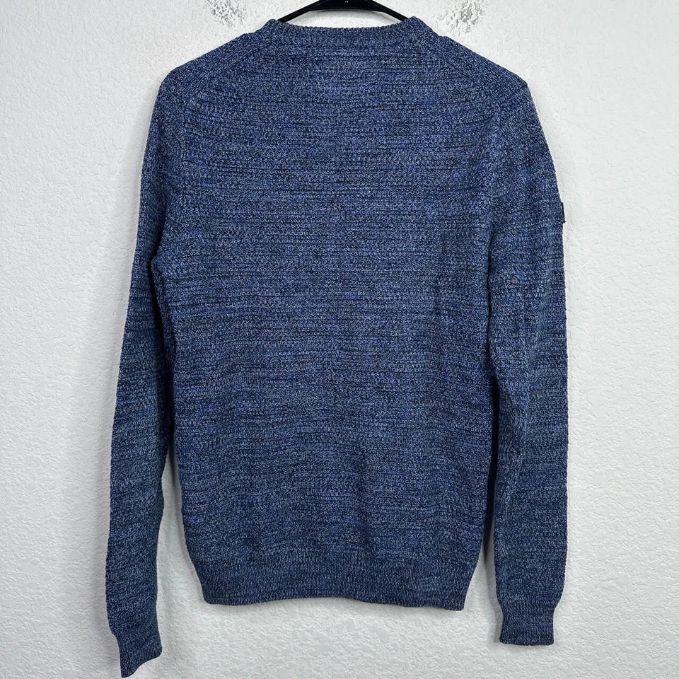 Superdry Suéter Para Hombre Azul Medio Manga Larga Tejido Cuello Redondo Pullover Streetwear Foto 2 de 4