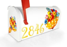 Mailbox Magnet Partial Cover Spring Umbrella for White Mail Box Custom Address