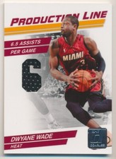 DWYANE WADE #51 2010-11 Panini Donruss PRODUCTION LINE JERSEY RELIC 309/399 HEAT