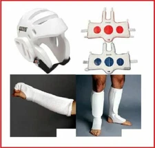 Taekwondo Sparring Gear Set Cloth Package Head Forearm Shin Instep Chest Tkd