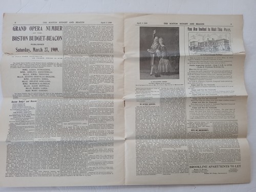 BOSTON BUDGET The BEACON Newspaper April 3, 1909 Editor William Grant James - Picture 16 of 23