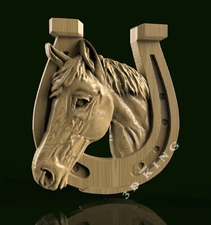 3D STL Model THE HORSE HEAD for CNC Router 3D Printer Engraver Carving Aspire