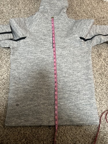 Lululemon Stratum Hoodie Mens Medium Heathered Space Gray Full Zip Jacket - Picture 5 of 5