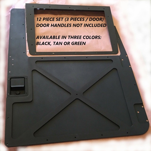 Set Of 4 Premium HUMVEE XDoor Armor Door Skins in blk/grn/tan Handles Not Incl eBay