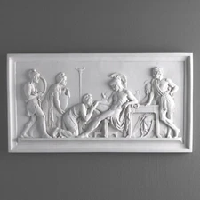 Priam Begging Achilles Bas-relief - Greek Marble Relief - 50X26CM / 19.5"X10.2"