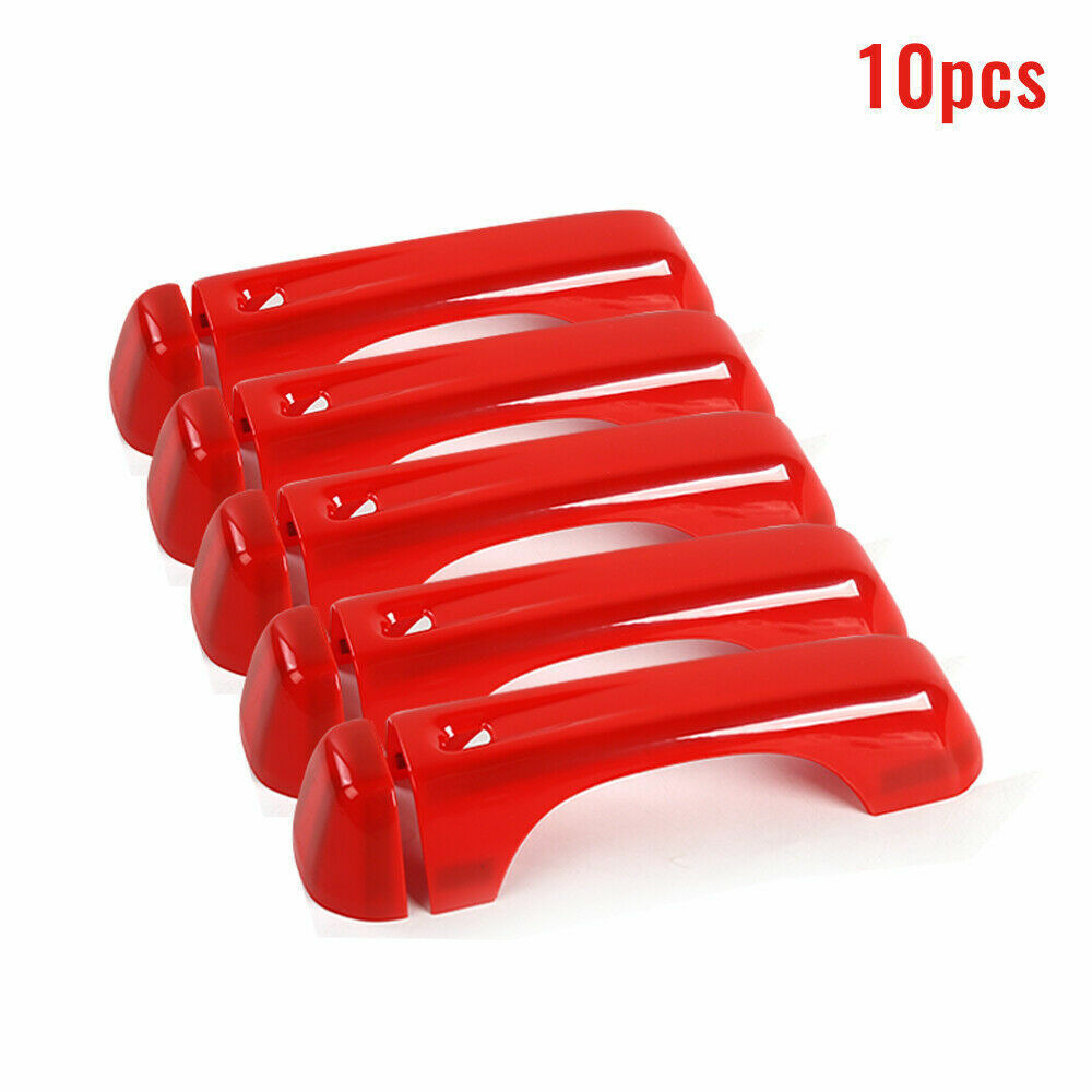 Exterior Side Door Handle Strip Trim For Jeep Wrangler JL 18-23 Bright Red 4Door