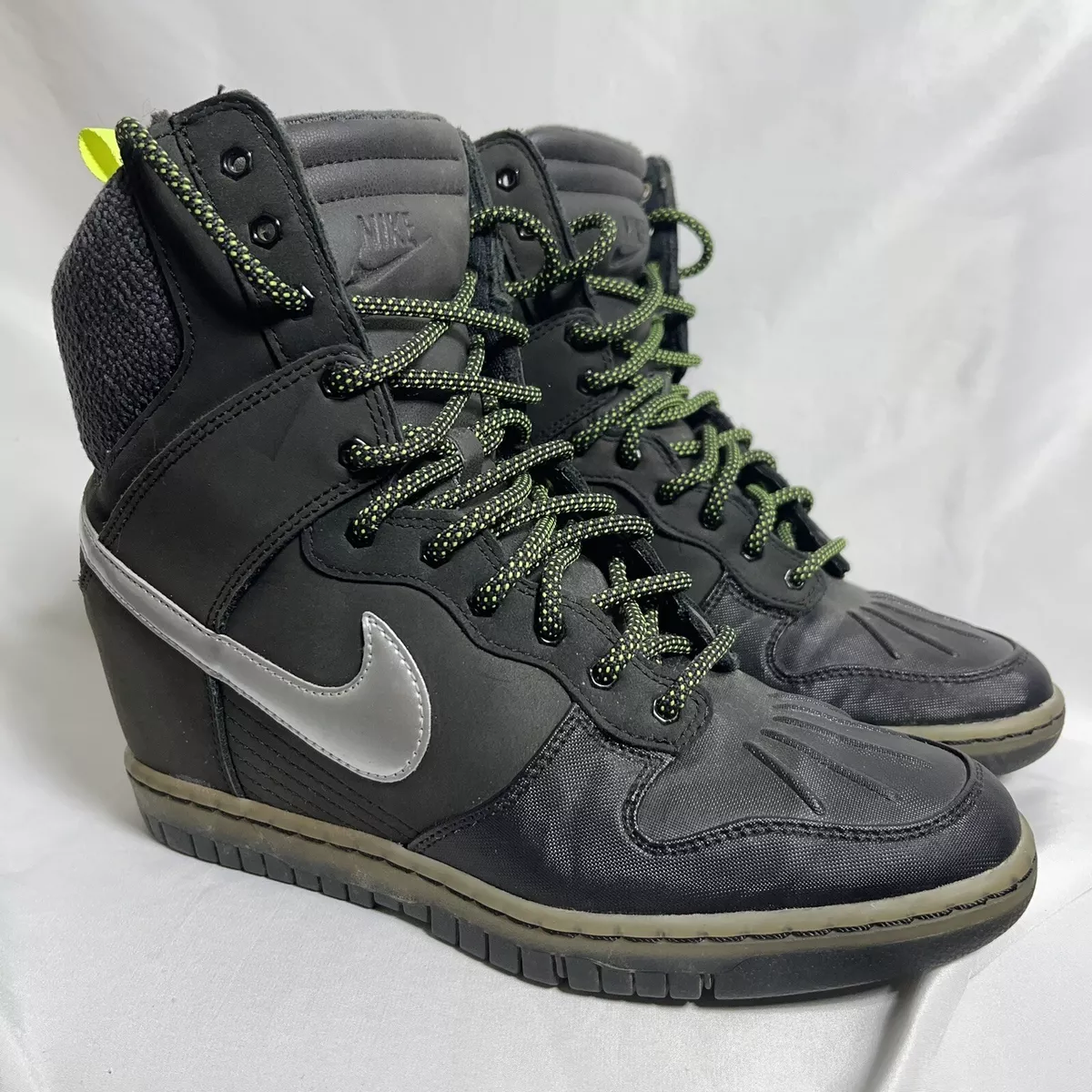 Overeenstemming het laatste Gevaar Nike Dunk Sky Hi Black Hidden Wedge Sneaker Women&#039;s Size 8 .5 US  684954-001 | eBay