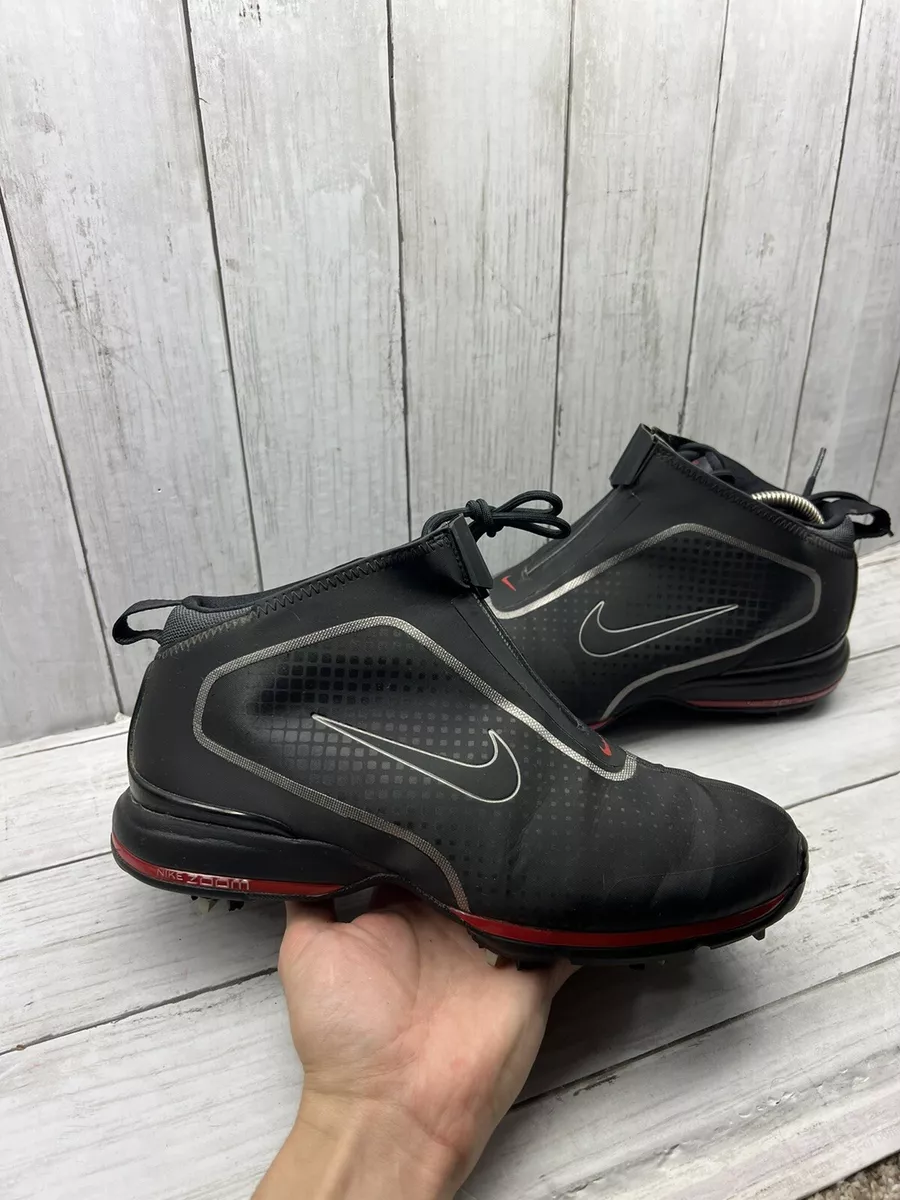 Nike Zoom Brandon Golf Shoes men s us 8 Black 379208 006 Zip Closure Rare
