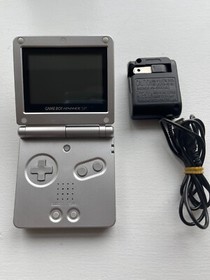 Authentic Nintendo OEM Game Boy Advance SP  GBA SP - Silver - AGS-001 + Charger