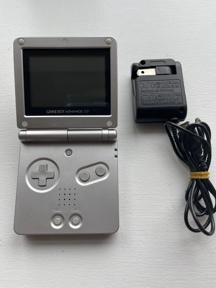 Auténtico Nintendo OEM Game Boy Advance SP GBA SP - Plateado - AGS-001 + Cargador Foto 2 de 3