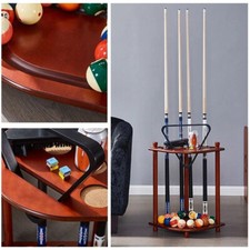 Pool Cue Rack 8 Cues Free Standing Snooker Billiards Stick Holder Corner Stand
