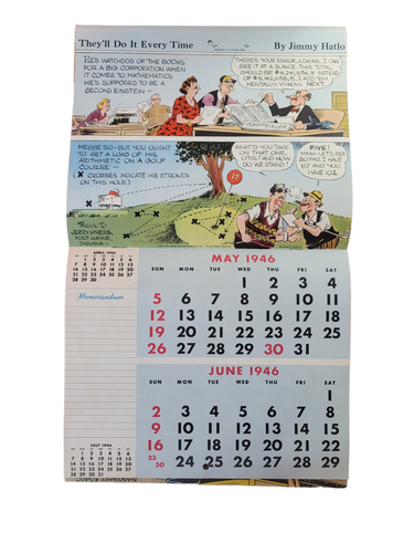Vintage - Rare - Hard To Find - Original Jimmy Hatlo Wall Calendar For 1946 - Picture 7 of 11