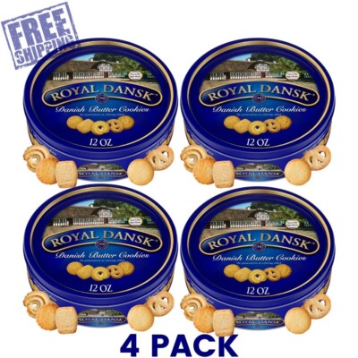 Royal Dansk Danish Cookie Selection, No Preservatives or Coloring, 12oz, 4 Pack