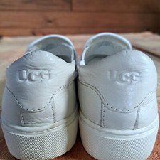 UGG Womans Leather Slipon White Sz 6.5