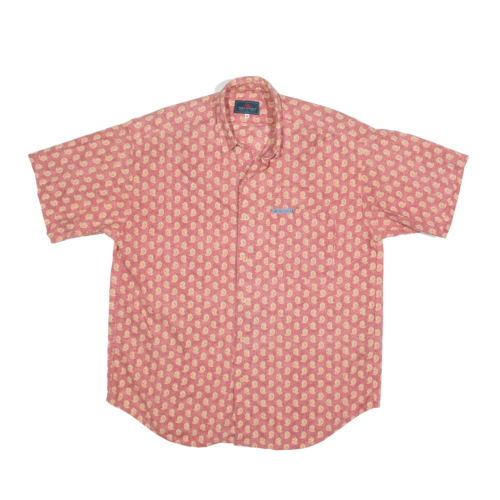 KAPPA Shirt Pink Crazy Pattern Short Sleeve Mens M - Picture 1 of 6