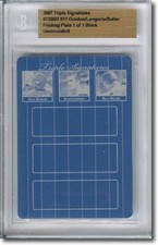 ALEX GORDON * EVAN LONGORIA * BILLY BUTLER Rookie Printing Press Plate BGS 1/1