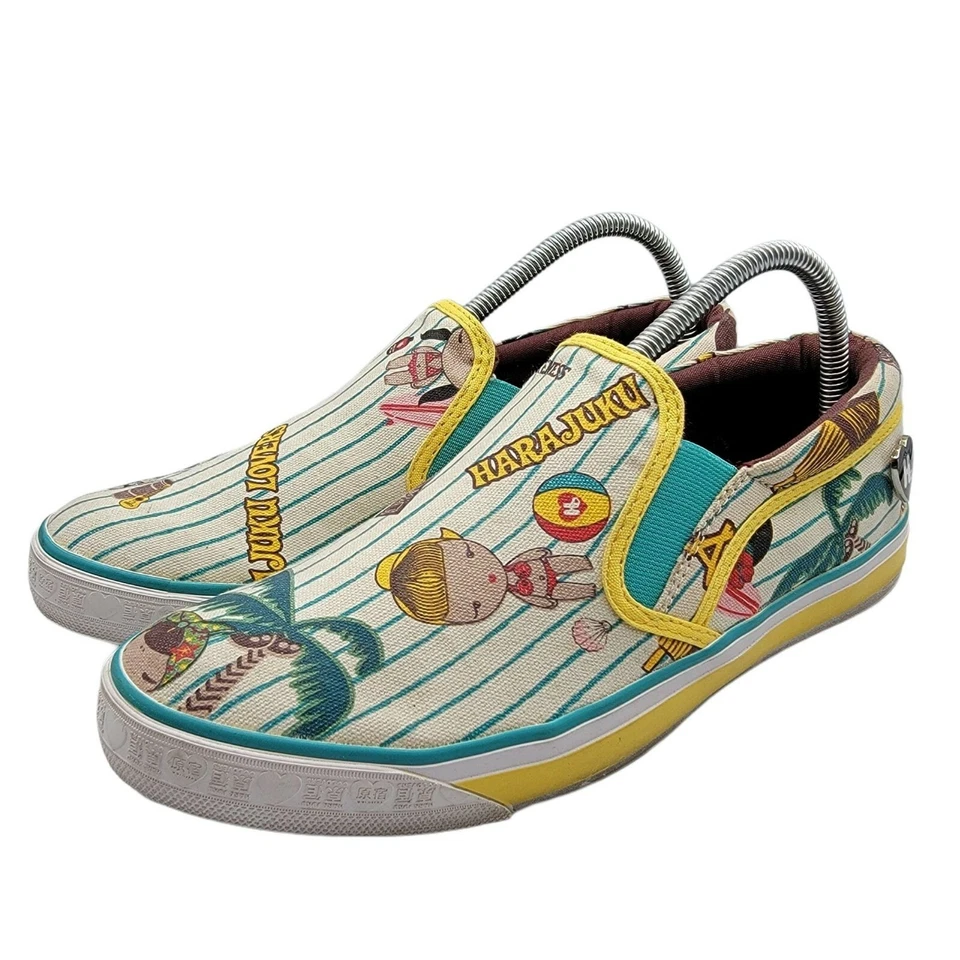 Zapatos sin cordones Harajuku Lovers para mujer 9 Aloha Anime blanco amarillo - 91812148 Foto 4 de 4