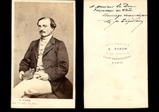 Fixon, Paris, à Mr LeDuc vintage albumen print CDV.
