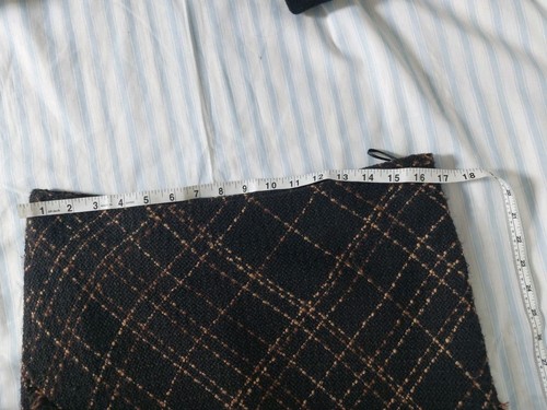 M&S PER UNA Wool blend tweed A-line Midi SKIRT SIZE 14r - Picture 7 of 13