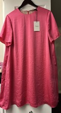 FINAL PRICE SALE❤️ NWT THEORY Azalea Pink Satin Dress Size Large