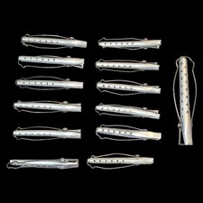 Lot of 13 Vintage Goody Aluminum Hair Roller Clips Perm Rods Curlers