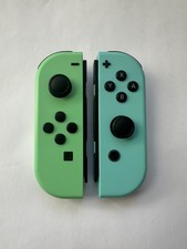 Official Nintendo Animal Crossing Switch Joycons - New with TMR Joysticks