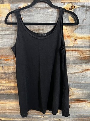 loose black slip dress Lunya