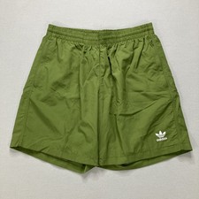 KA0674 Adidas Originals Trefoil Essentials Woven Shorts Olive Green Men's Size S