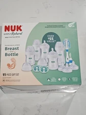 NUK Simply Natural Baby Bottle Newborn Gift Set, 0+ Months OPEN BOX 