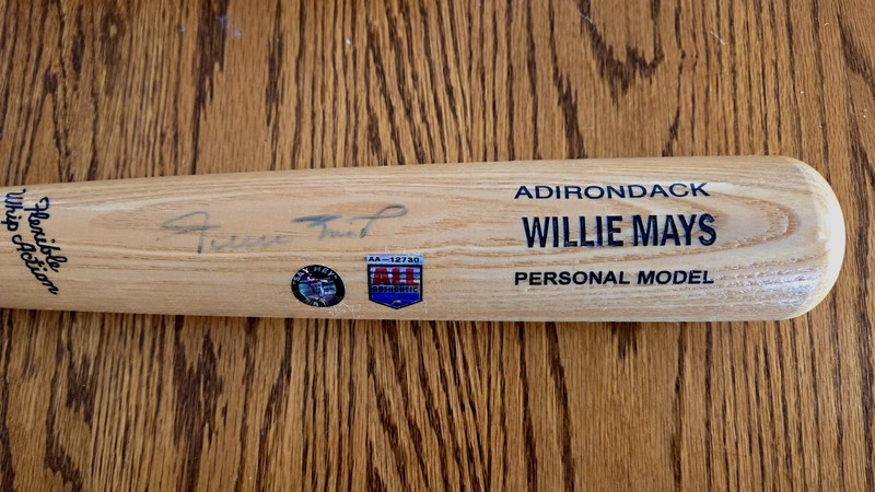 Willie Mays Autograph Adirondack Model Baseball Bat "SAY HEY" Certified