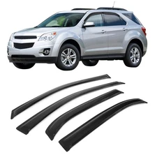 IKON MOTORSPORTS Window Visors Compatible with 2010-2017 Chevy Equinox, Dark ...