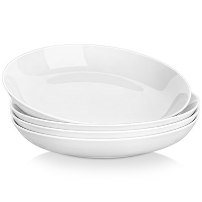 MALACASA 4/6-teiliges Set Porzellan Pastaschalen Weiß Salatschalen Suppenschalen