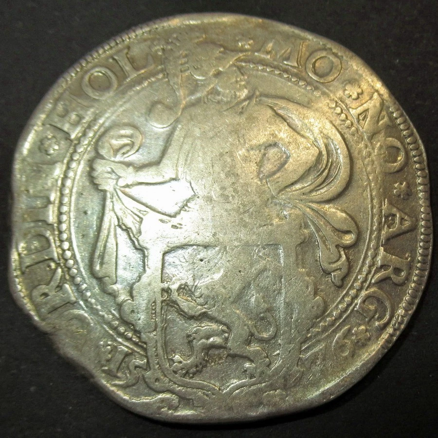 First Silver Dollar 1576 Dutch Colonial Holland mint 450 years old Early date RR - Image 2 of 4