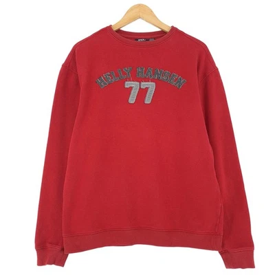 Helly Hansen Sweatshirt Vintage Rouge À Col Rond Manches Longues Taille S - Photo 1/4