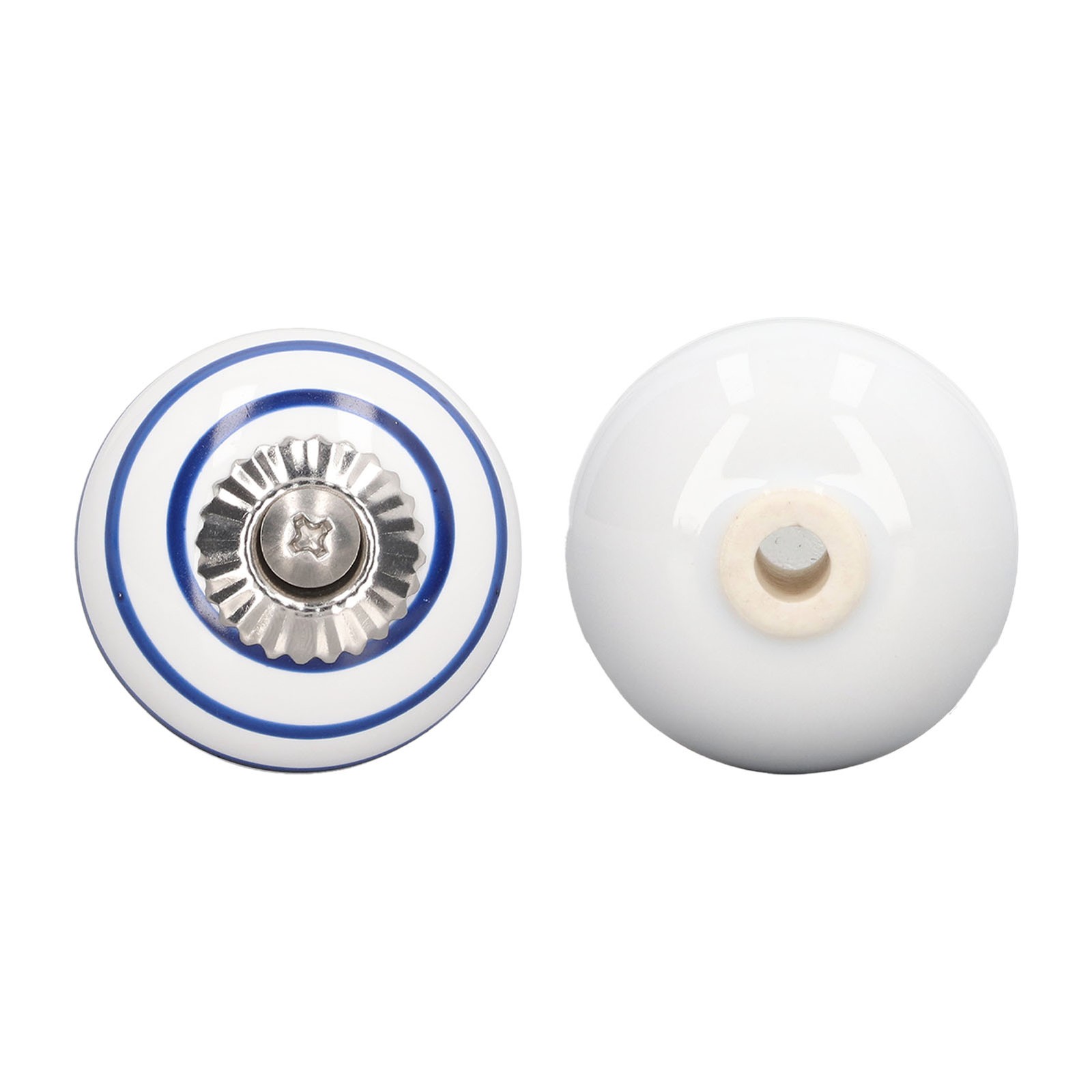 3Pcs Ceramic Single Knob Elegant Round Closet Door Handles For Cabinets Furnitur