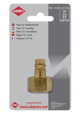 Für AIRPRESS KOMPRESORY 4311534 PLUG 1/2'' INTERNAL THREAD