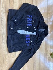 Vlone Friends Black Denim Jacket with Purple ...
