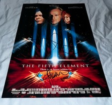 Milla Jovovich & Director Luc Besson Signed 12x18 Photo The Fifth Element Proof