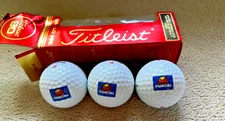 Vintage 90s ORANGINA ORANGE SODA POP Titleist 3 Pack Golf Balls