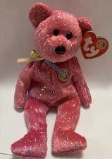 TY Beanie Baby - DECADE the Bear Hot Pink Version 8.5” New w/ Tag Free Shipping