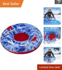 Single Rider 48  Heavy Duty Inflatable Snow Tube   Safe Fun for All Ages 