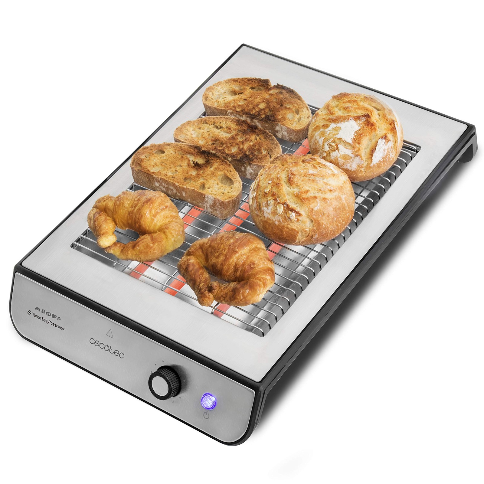 Tostapane Piatto Cecotec EasyToast Inox - 900W Acciaio Inossidabile