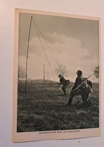 WWII WORLD WAR II POSTCARD GERMAN wehrmacht  nachrichter third reich