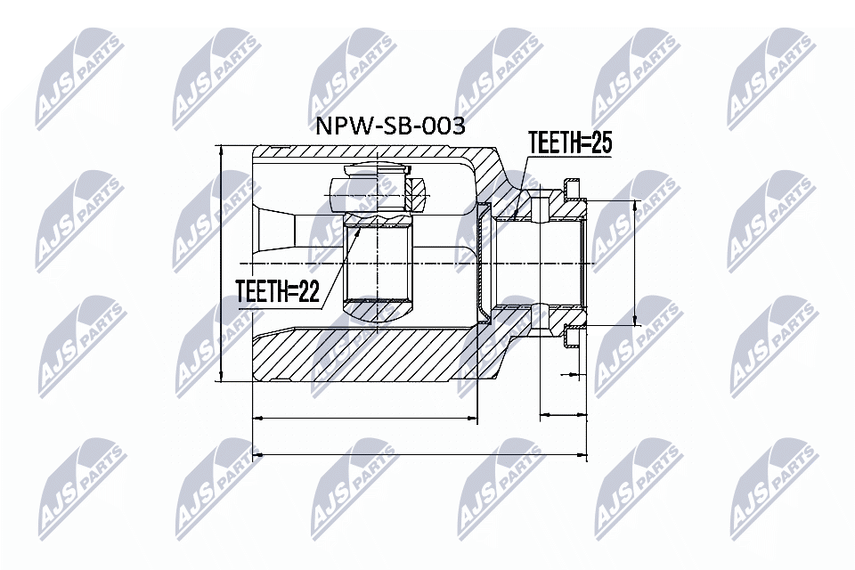 2x ✅Fits NTY NPW-SB-003 INNER CV JOINT ⭐UK Seller⭐ - Image 6
