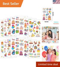 16 Sheet Happy Birthday Stickers Self-Adhesive Birthday Cards Scrapbook